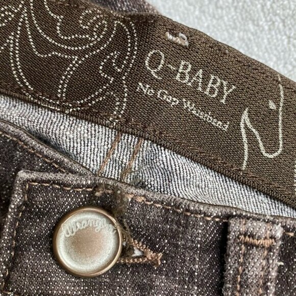 Wrangler Q Baby Brown Mid Rise Straight Leg Jeans 4 - Picture 3 of 15
